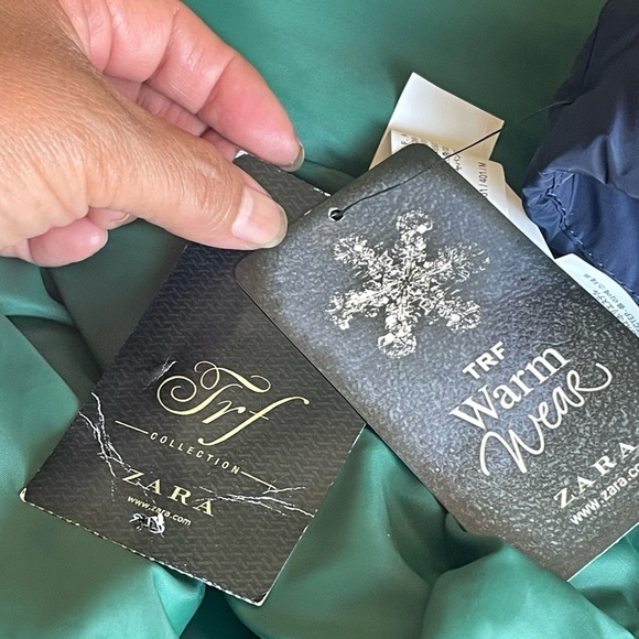 New! Zara - warm TRF hooded puffer jacket size M - Picture 9 of 12